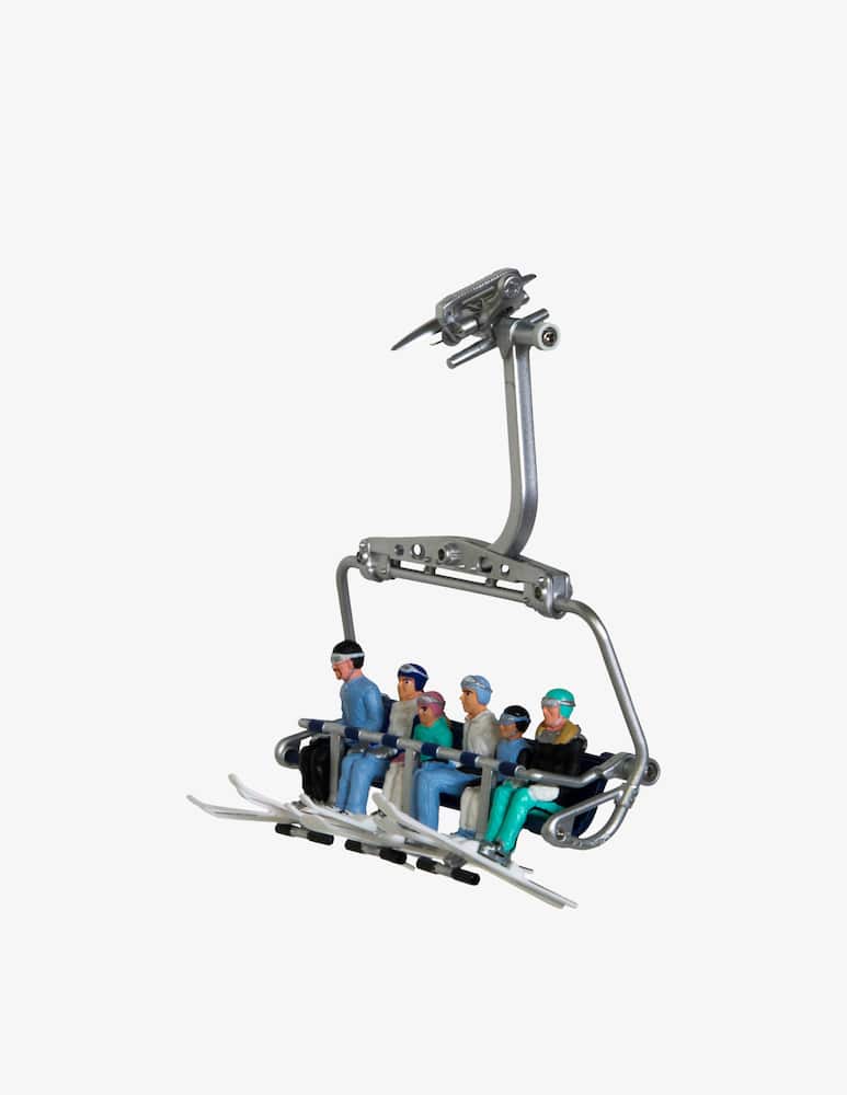 rinascente Lemax Skiers Seated 6 Pcs (Figures Only, No Chair) General