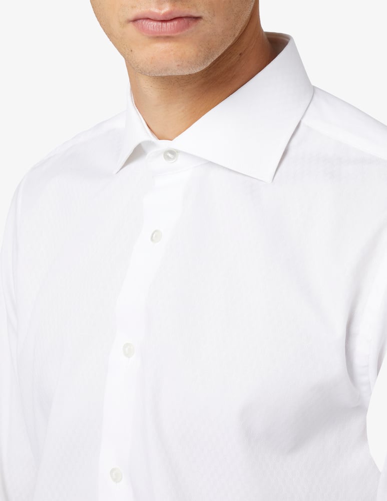 rinascente Sartoria Italiana Modern micro pattern no iron shirt