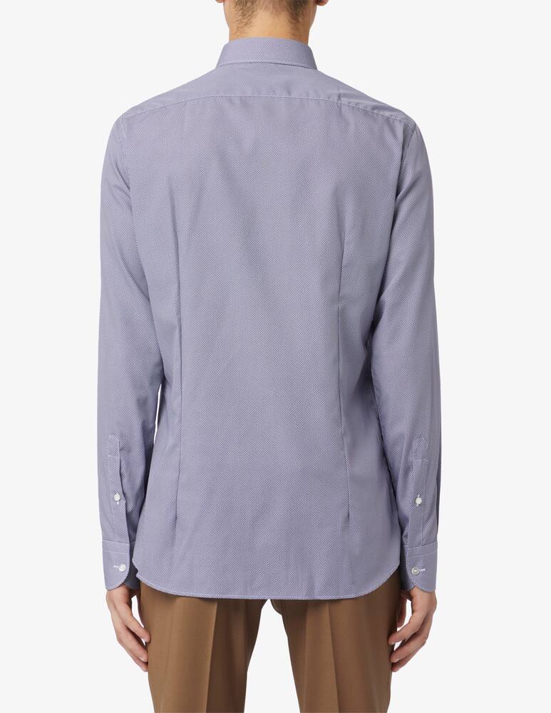 rinascente Sartoria Italiana Modern micro print no iron shirt