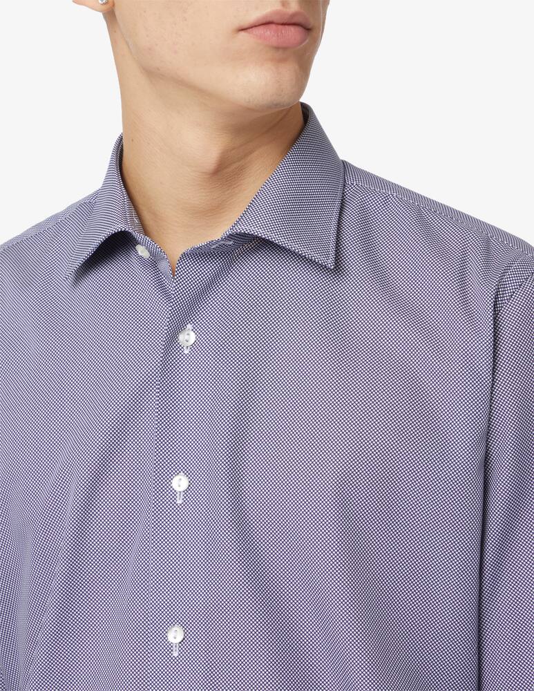 rinascente Sartoria Italiana Modern micro print no iron shirt