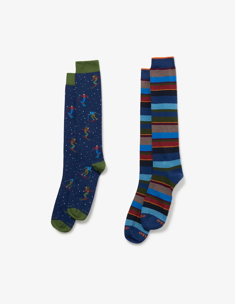 rinascente Gallo Skiers and Stripes socks