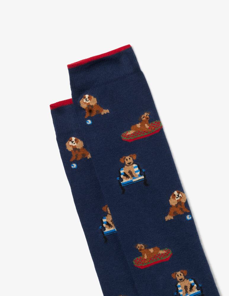 rinascente Gallo Stripe and Dog Pattern socks