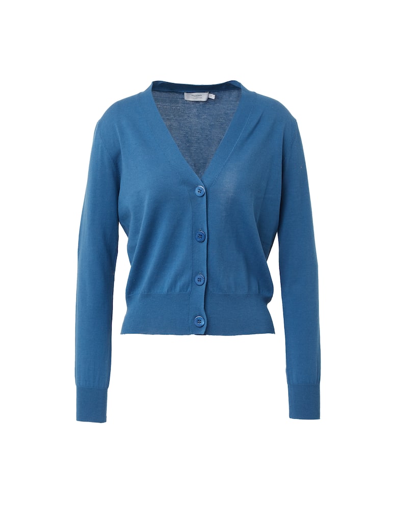 Rinascente Collection Cardigan corto 4 bottoni - blu - immagine 5