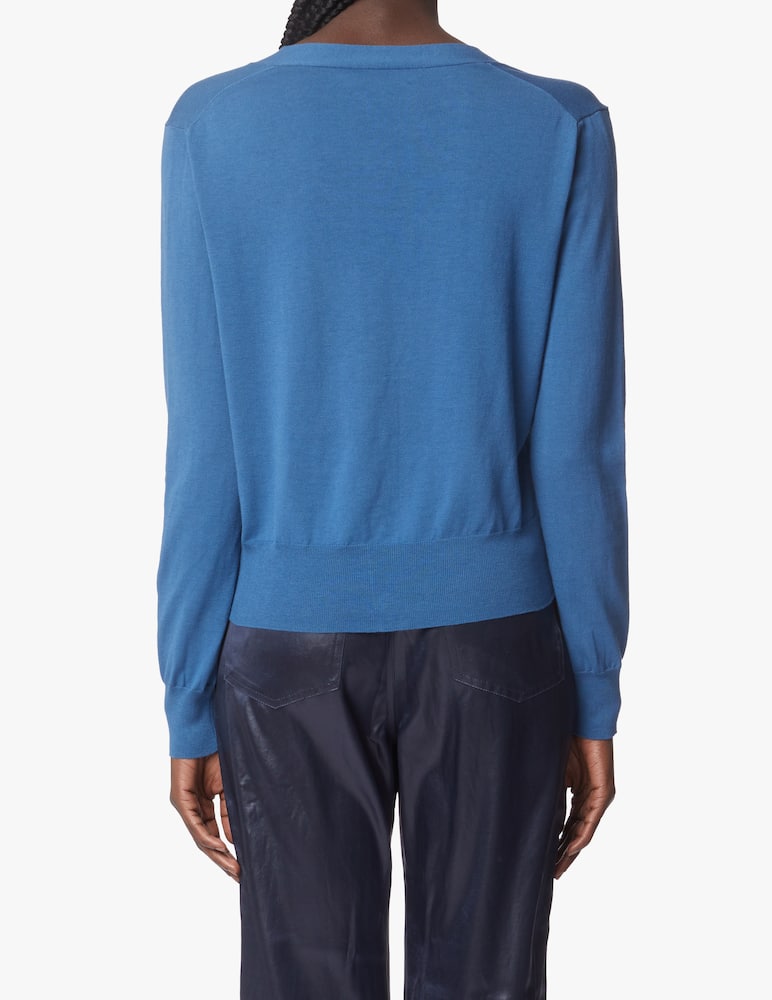 Rinascente Collection Cardigan corto 4 bottoni - blu - immagine 3