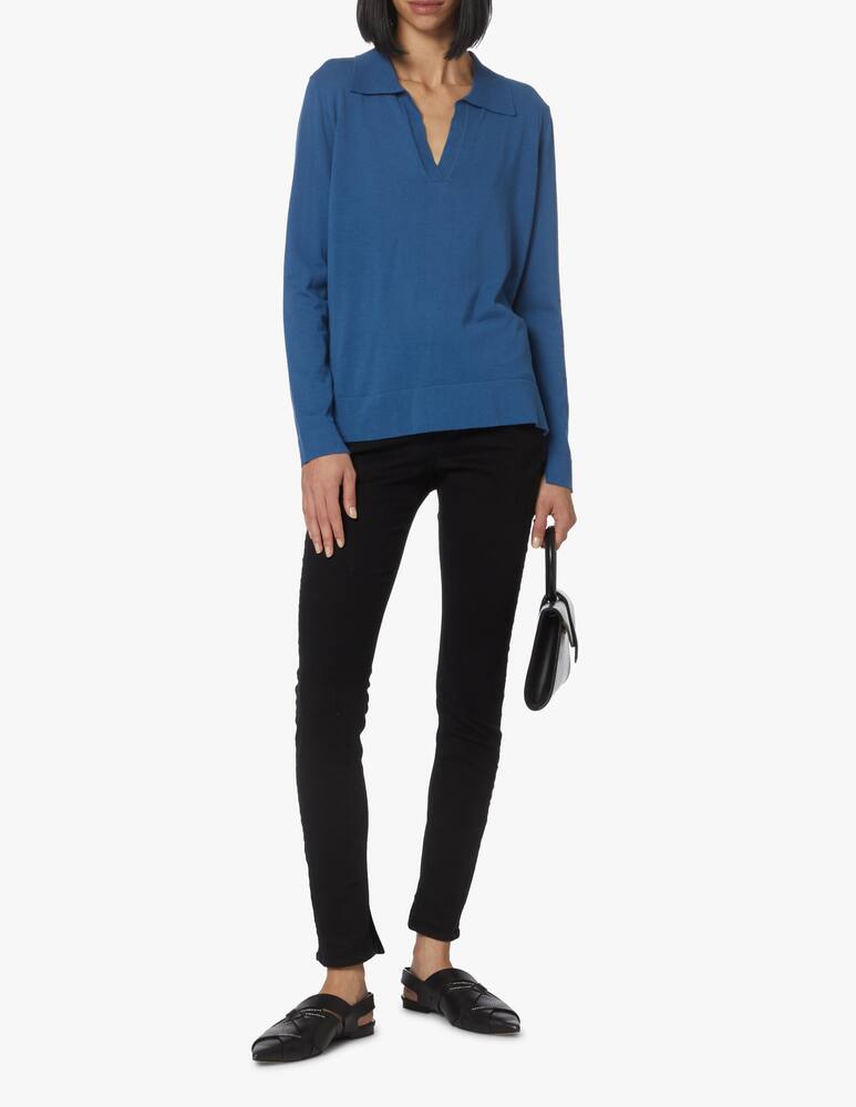 rinascente Rinascente Collection Long-sleeved polo shirt - blue