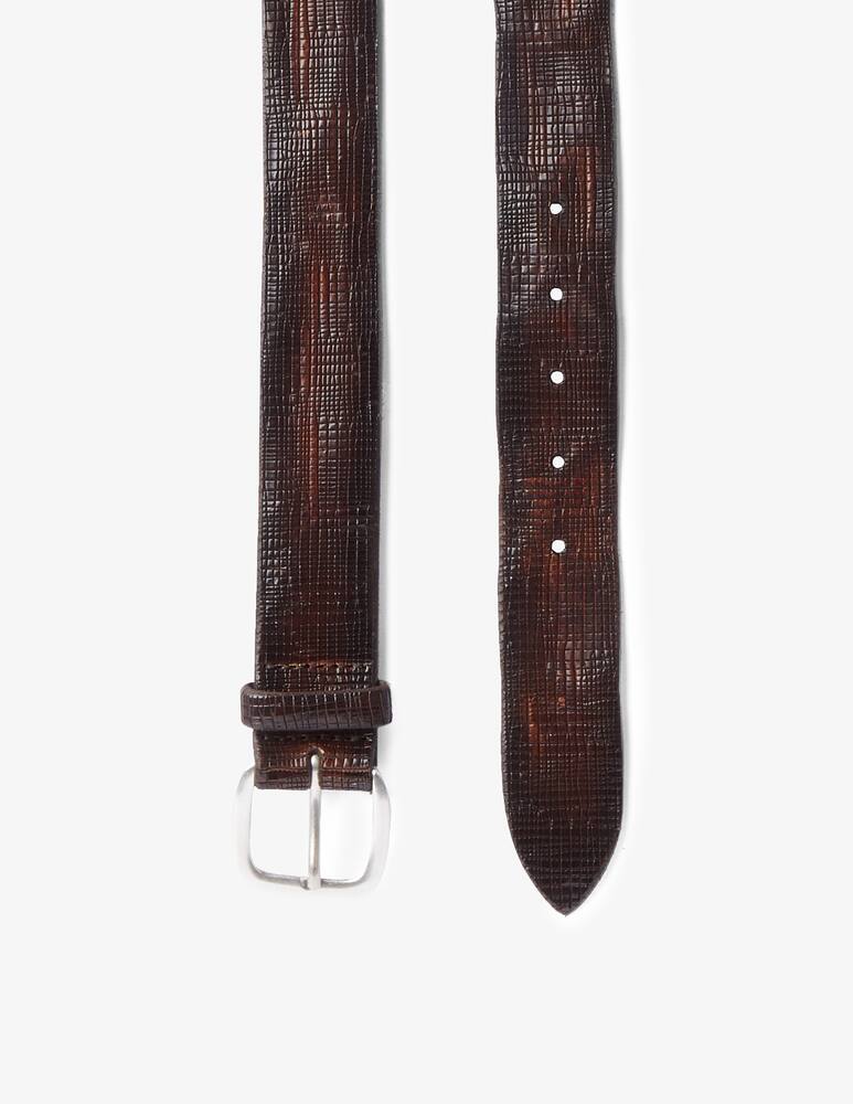 rinascente Orciani Cintura con incisione a quadri - Marrone