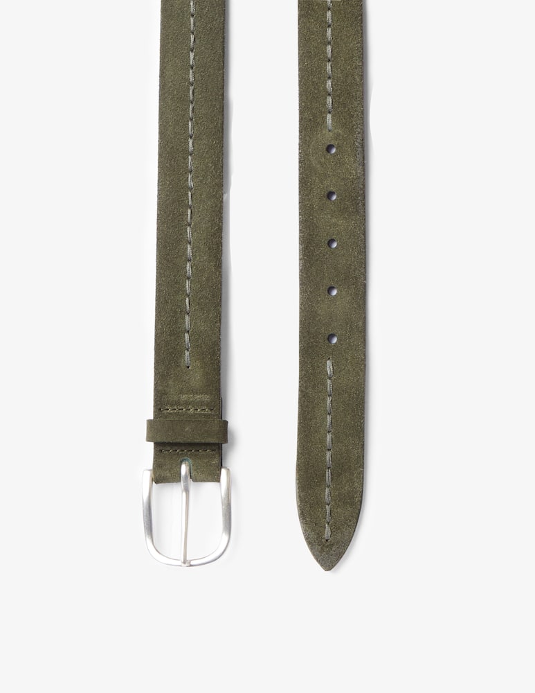 rinascente Orciani Cintura in suede con ricamo - Verde