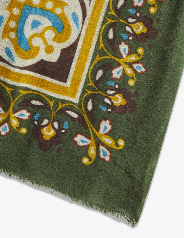 rinascente Altea 100x180 wool cashmere scarf - Green