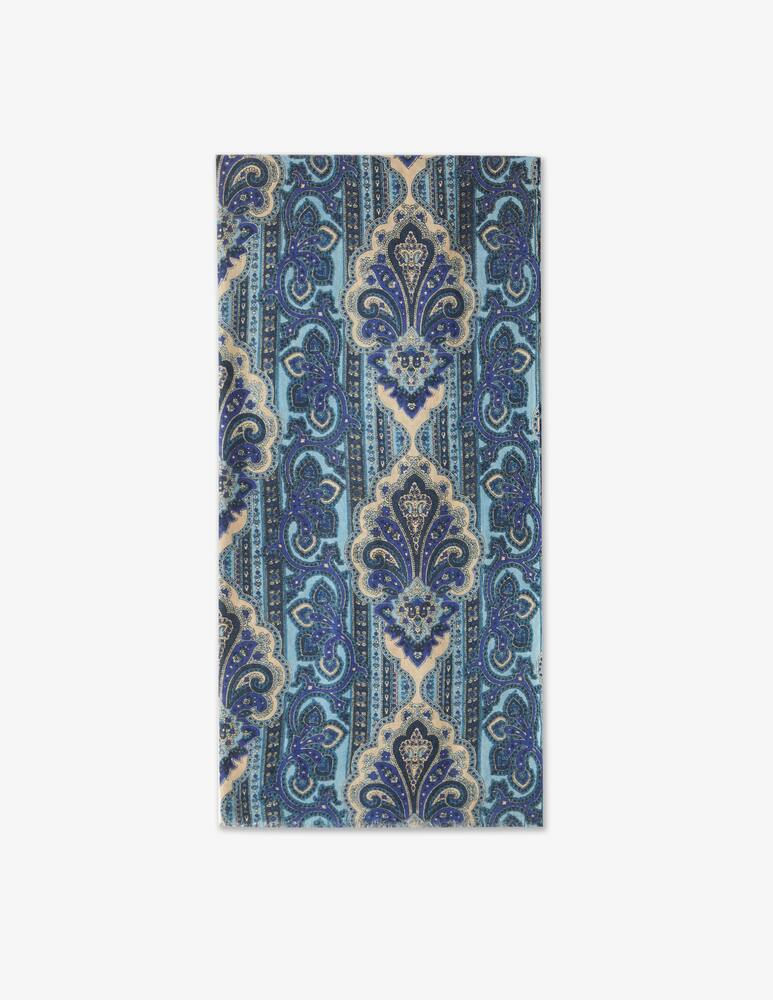 rinascente Altea Sciarpa 70x180 in lana paisley - Blu