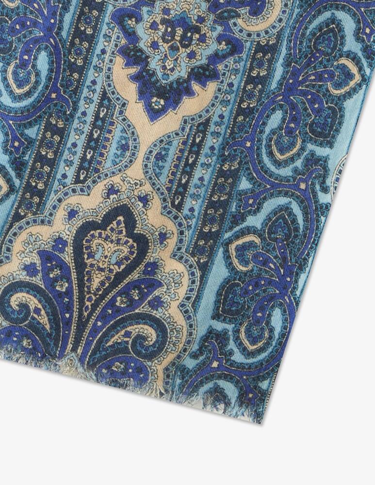 rinascente Altea Sciarpa 70x180 in lana paisley - Blu