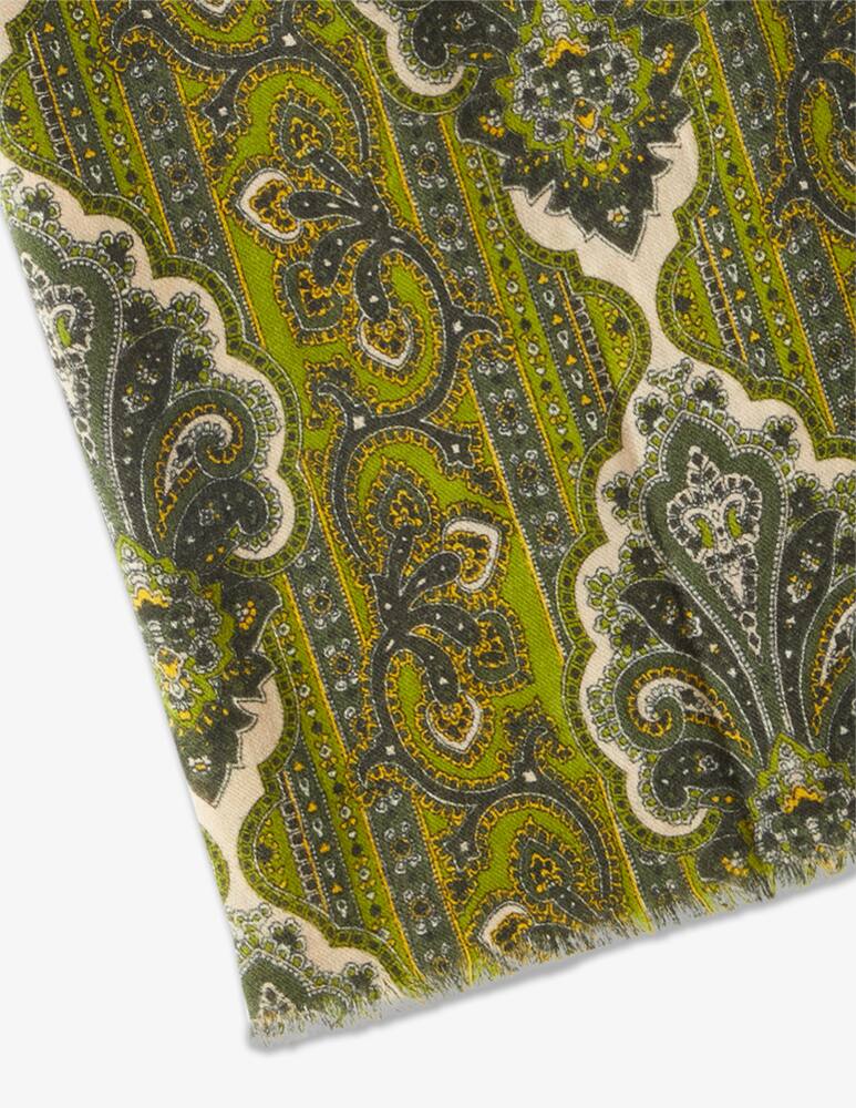 rinascente Altea 70x180 wool paisley scarf - Green
