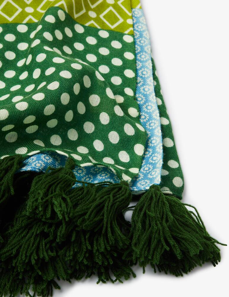 rinascente Altea Sciarpa 70x180 in lana ricamo - Verde