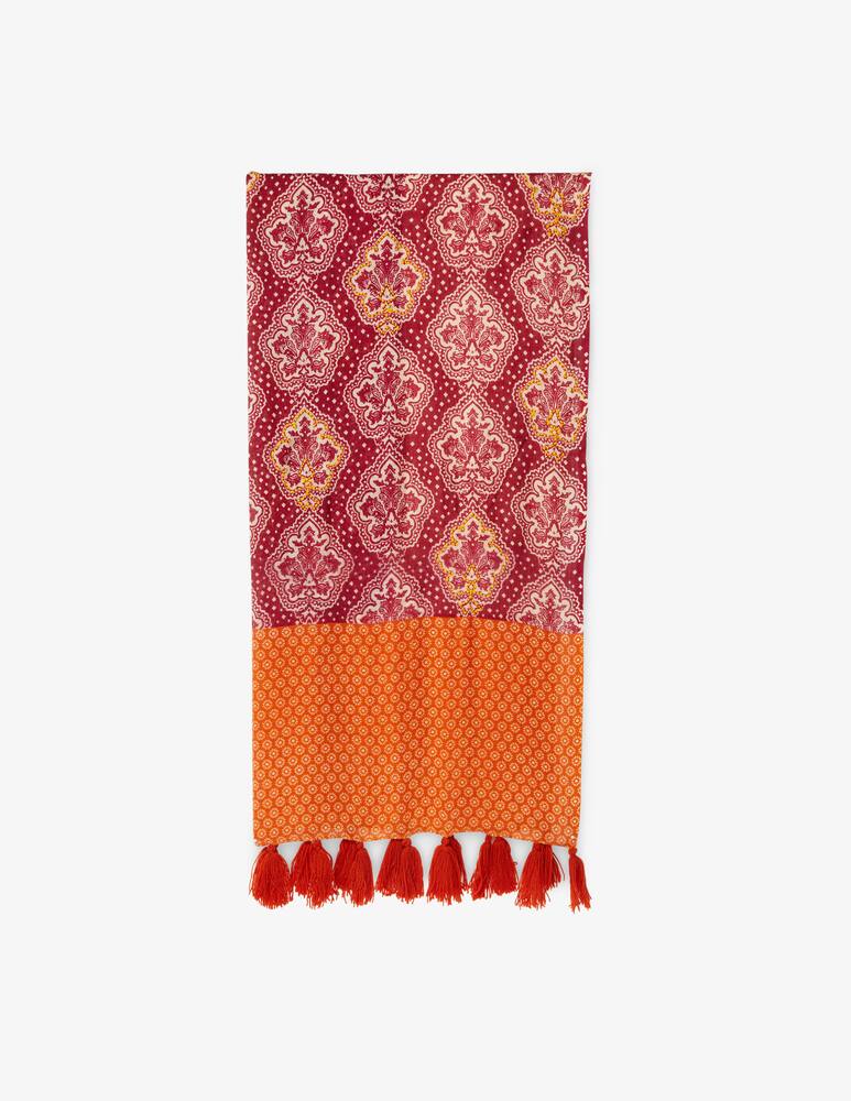 rinascente Altea Sciarpa 70x180 in lana ricamo - Rosso