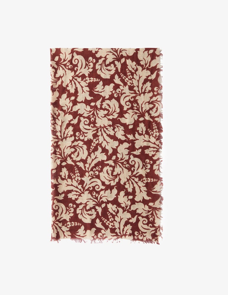 rinascente Altea Sciarpa 70x190 in lana stampa floreale - Rosso