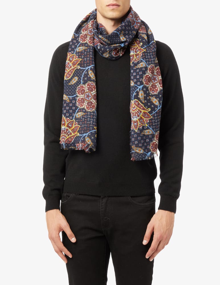 rinascente Altea Sciarpa 100x200 lana paisley ricamo - Multicolor