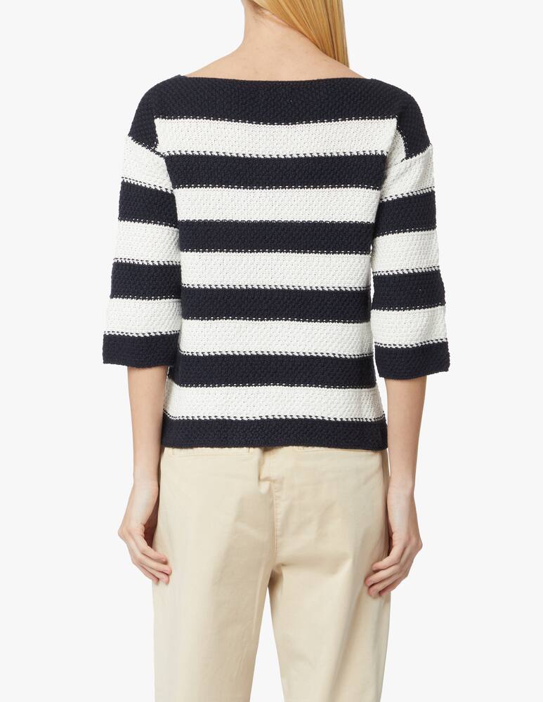 rinascente Rinascente Collection Cotton blend sweater with boat neckline - black