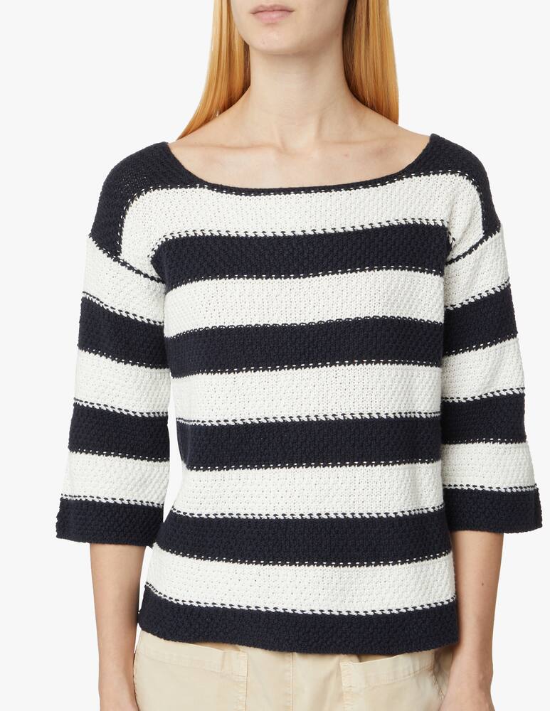 rinascente Rinascente Collection Cotton blend sweater with boat neckline - black