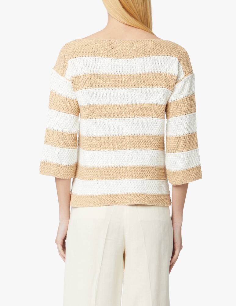 Rinascente Collection Maglia in misto cotone con scollo a barca - beige - immagine 3 Rinascente Collection Maglia in misto cotone con scollo a barca - beige - immagine 3