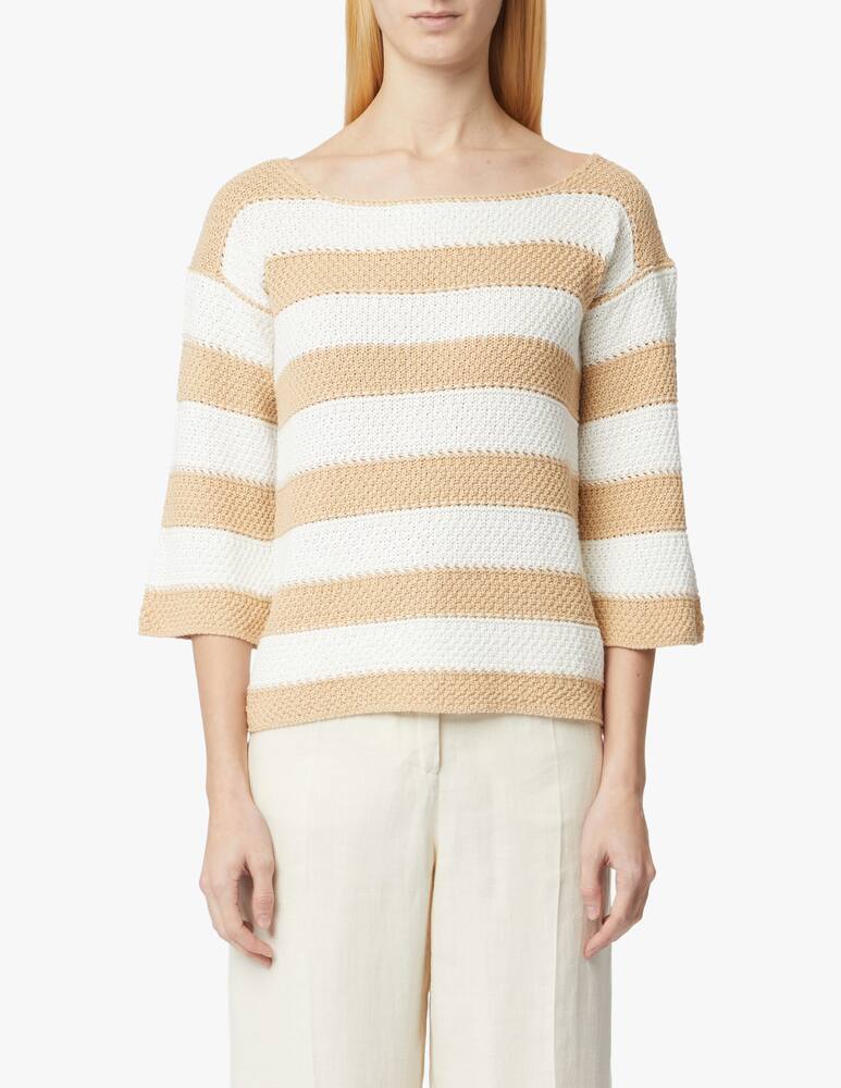 Rinascente Collection Maglia in misto cotone con scollo a barca - beige - immagine 1 Rinascente Collection Maglia in misto cotone con scollo a barca - beige - immagine 1