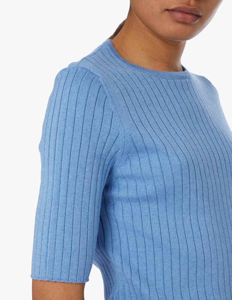Rinascente Collection Ribbed jumper - light blue - picture 4 Rinascente Collection Ribbed jumper - light blue - picture 4