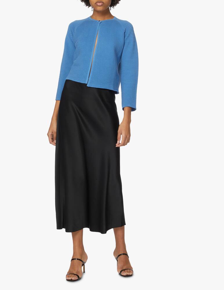 rinascente Rinascente Collection Cotton cardigan with 3/4 sleeves - blue