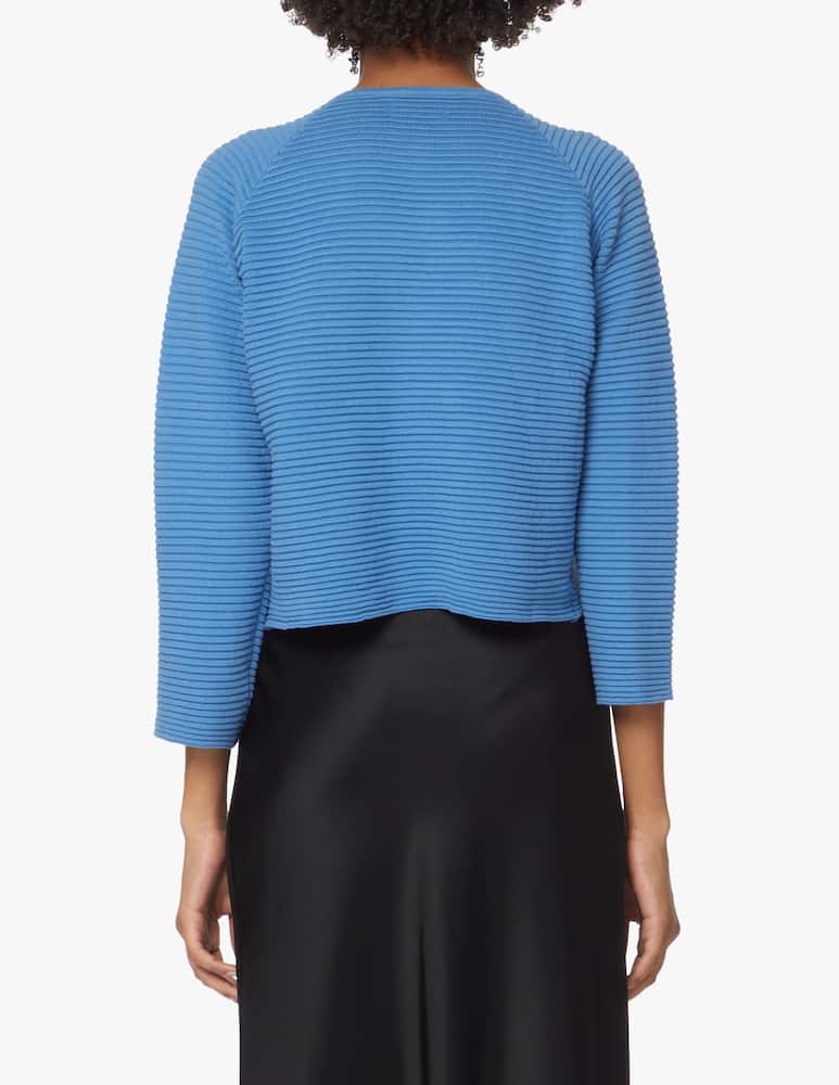 rinascente Rinascente Collection Cotton cardigan with 3/4 sleeves - blue