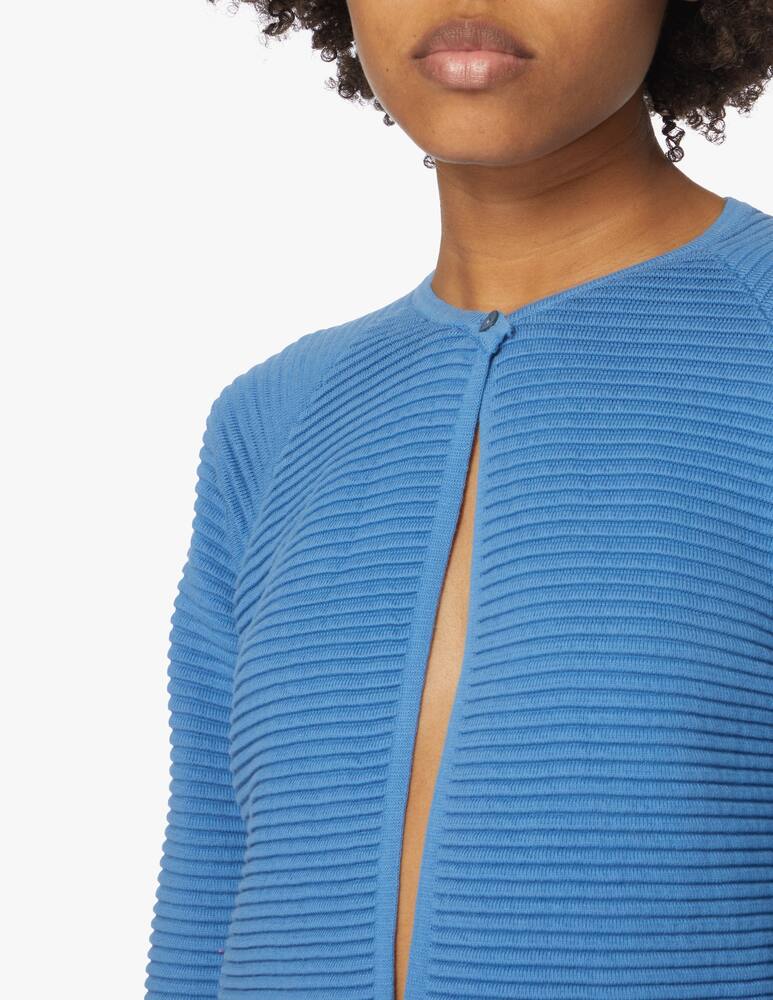rinascente Rinascente Collection Cotton cardigan with 3/4 sleeves - blue
