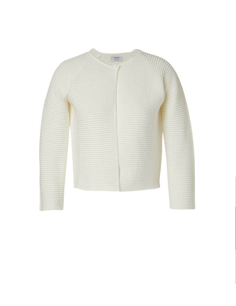 rinascente Rinascente Collection Cardigan in cotone con manica a 3/4 - bianco