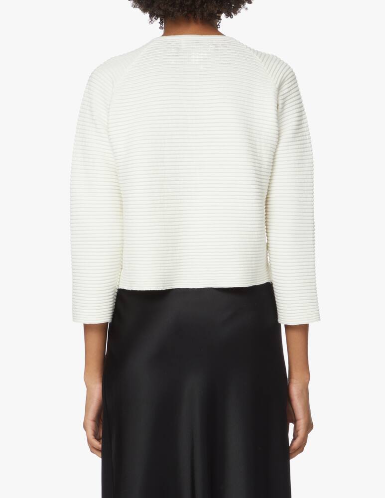 rinascente Rinascente Collection Cardigan in cotone con manica a 3/4 - bianco