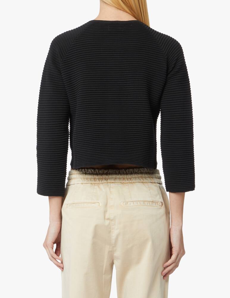 rinascente Rinascente Collection Cotton cardigan with 3/4 sleeves - black