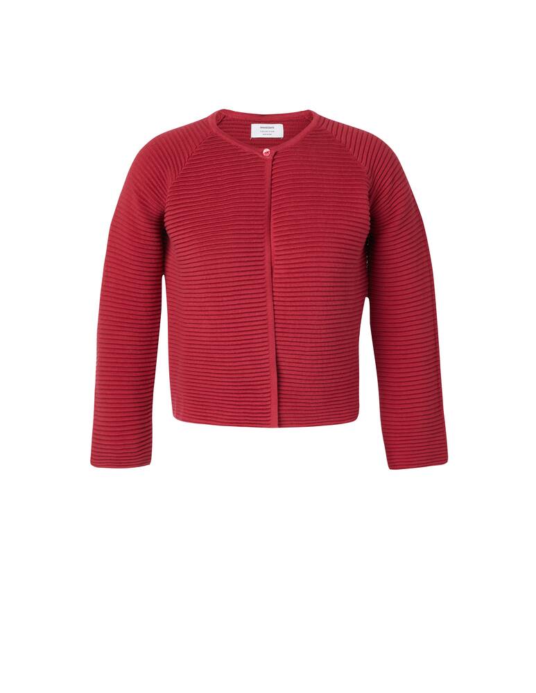 rinascente Rinascente Collection Cotton cardigan with 3/4 sleeves - red