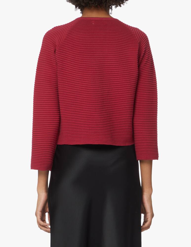 rinascente Rinascente Collection Cotton cardigan with 3/4 sleeves - red