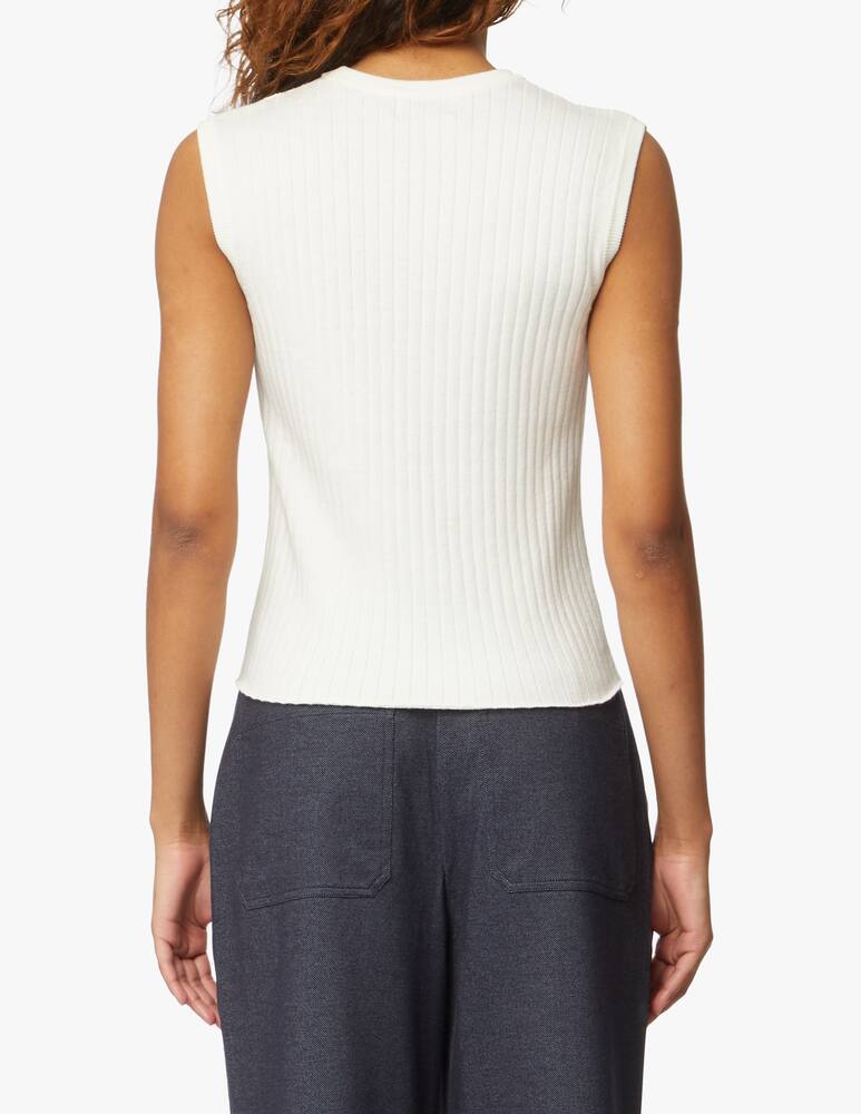 rinascente Rinascente Collection Ribbed top - white