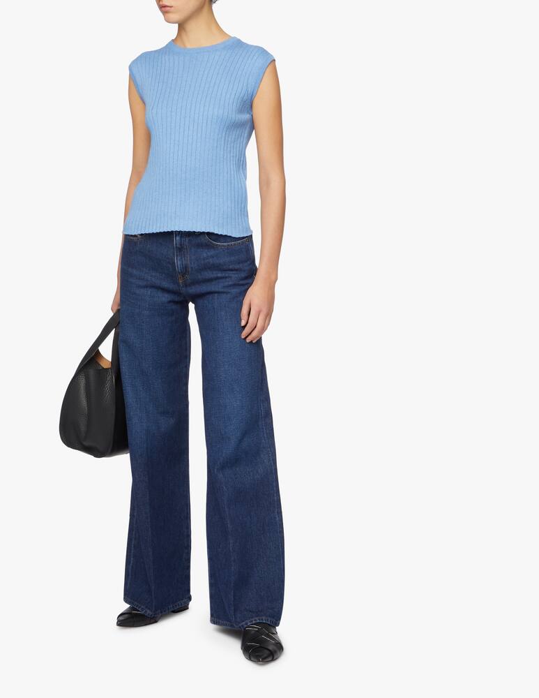 rinascente Rinascente Collection Canotta a costina - azzurro