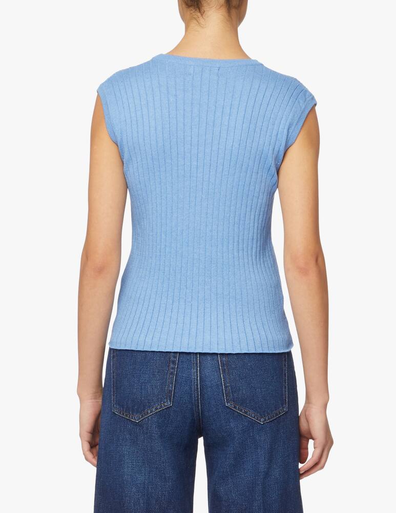 rinascente Rinascente Collection Canotta a costina - azzurro