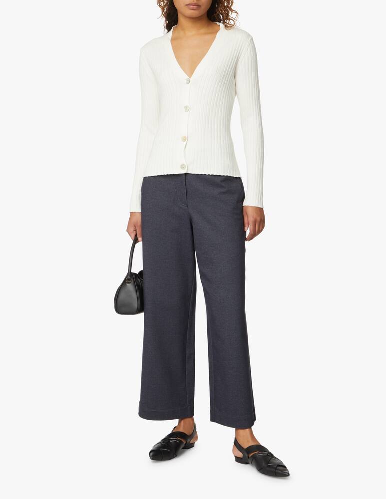 Rinascente Collection Ribbed cardigan with bottons - white - picture 2 Rinascente Collection Ribbed cardigan with bottons - white - picture 2