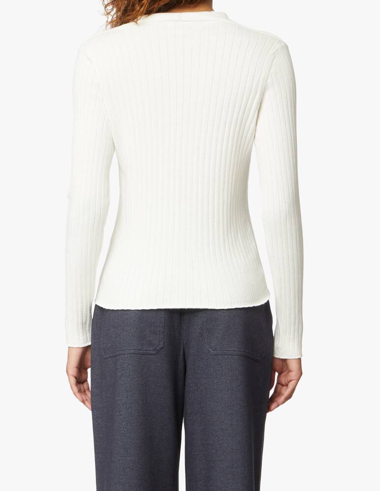 rinascente Rinascente Collection Ribbed cardigan with bottons - white