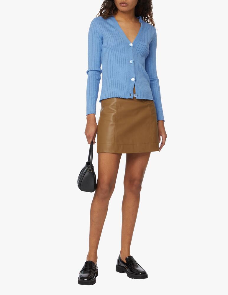 rinascente Rinascente Collection Cardigan a costina con bottoni - azzurro