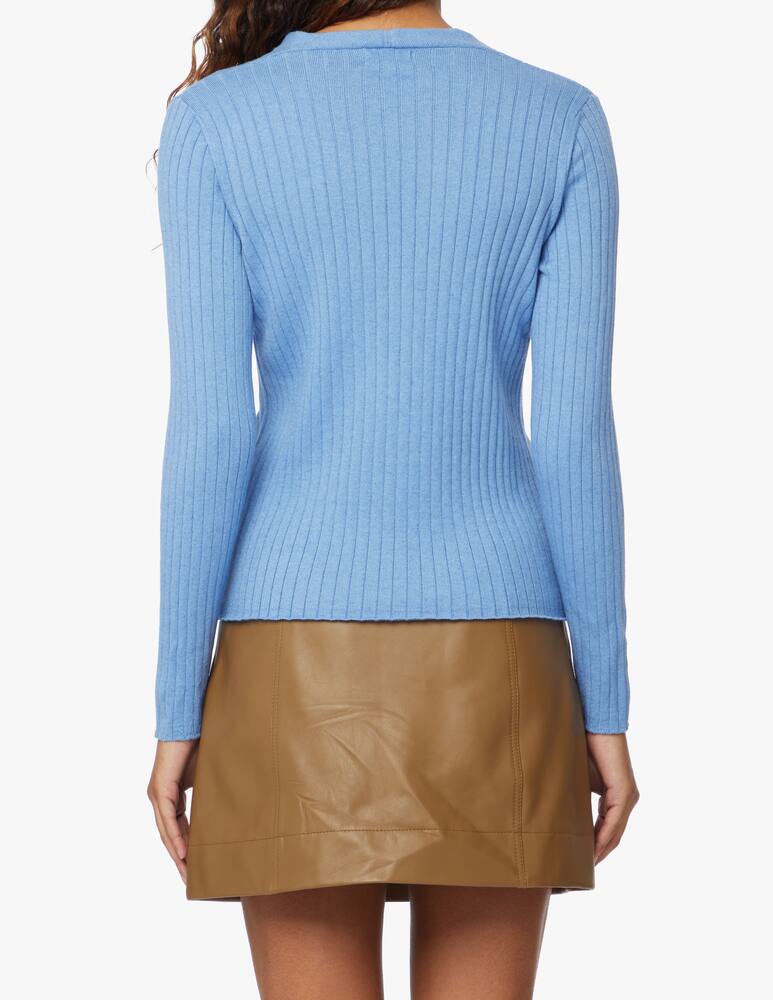 rinascente Rinascente Collection Cardigan a costina con bottoni - azzurro