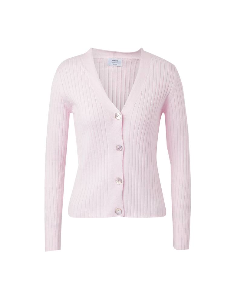 rinascente Rinascente Collection Cardigan a costina con bottoni - rosa