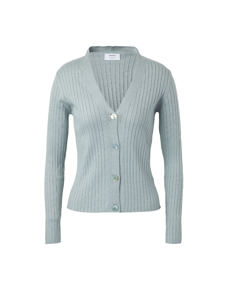rinascente Rinascente Collection Ribbed cardigan with bottons - grey