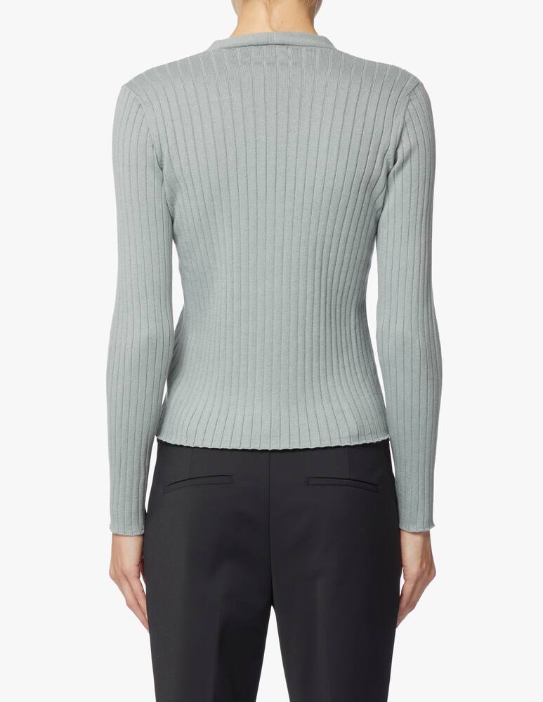 rinascente Rinascente Collection Ribbed cardigan with bottons - grey