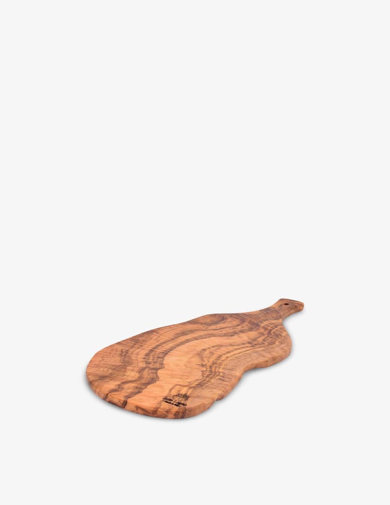 rinascente Arte Legno Planchette Chopping Board With Large Olive Wood Handle - Brown