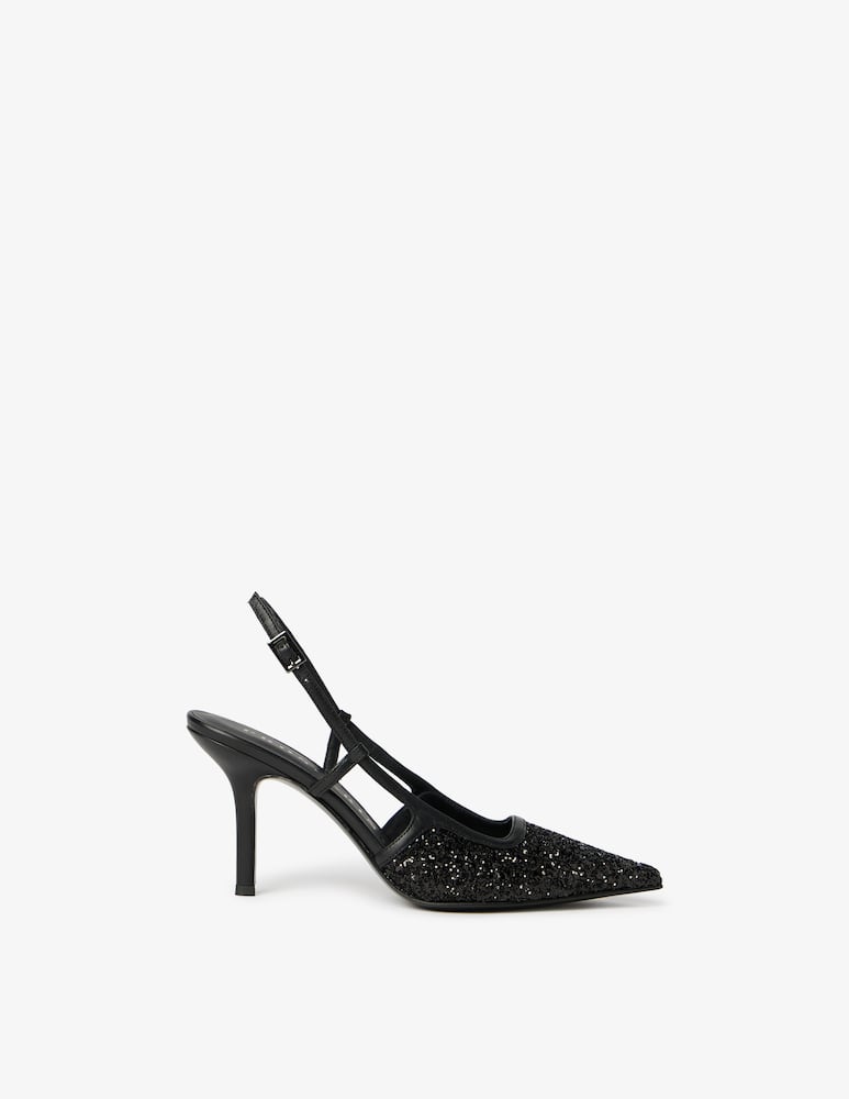 rinascente Prosperine Slingback glitter heels
