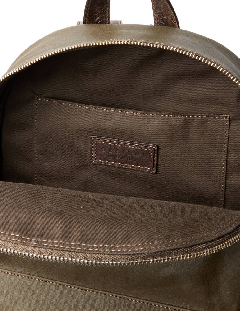 rinascente Orciani Leisure fabric and leather backpack
