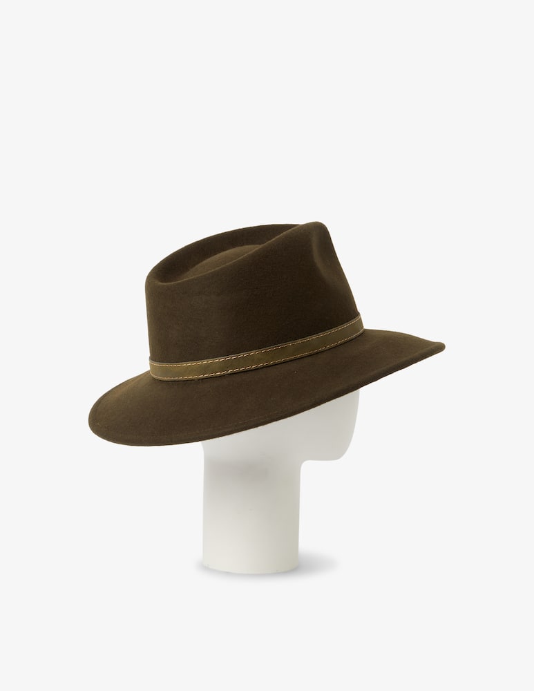 rinascente Rinascente Collection Felt hat with leather band - Brown