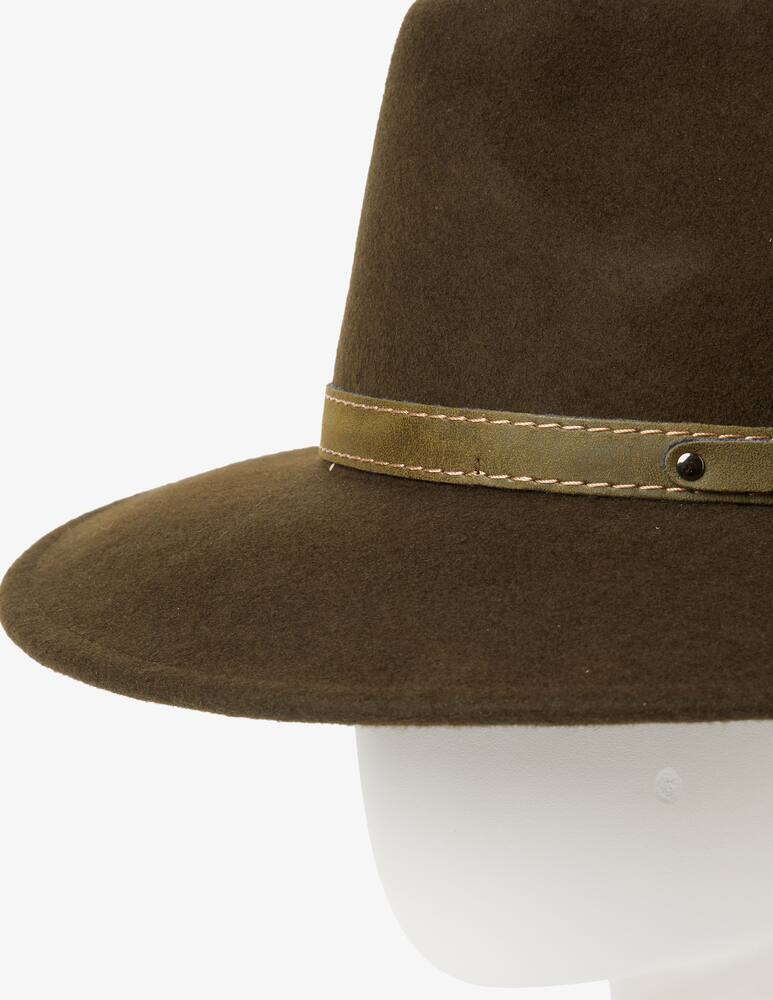 rinascente Rinascente Collection Felt hat with leather band - Brown