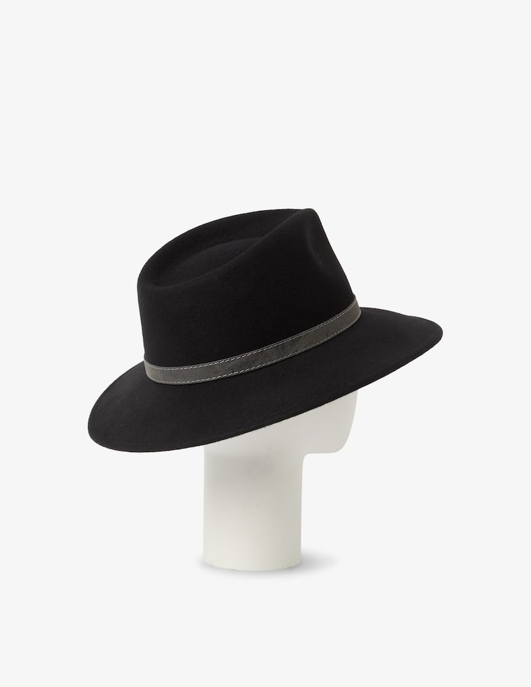 rinascente Rinascente Collection Cappello feltro con cinturino in pelle - Nero