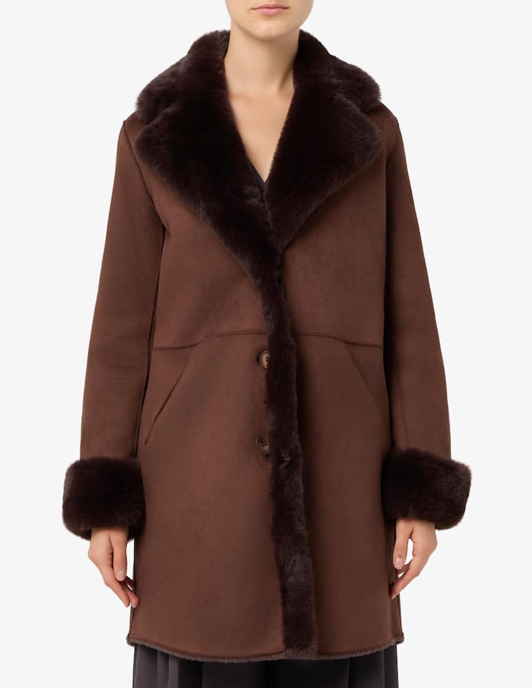 rinascente Elizabeth Ascot Giacca con dettagli in finta pelliccia