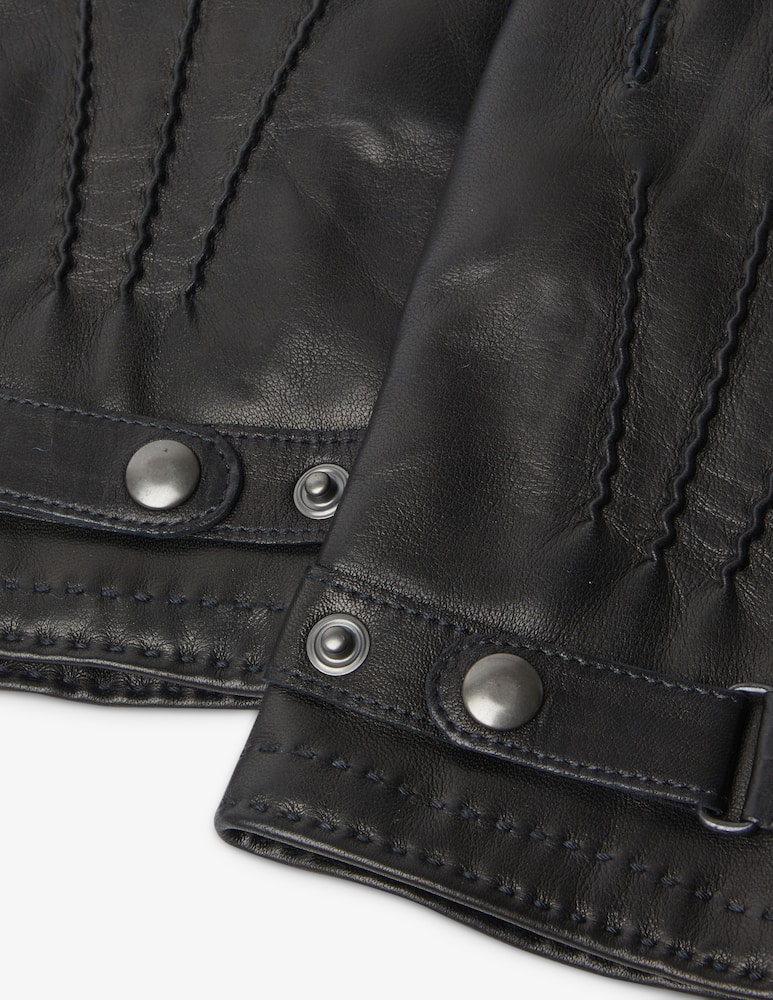 rinascente Rinascente Collection Wool and leather gloves - Black